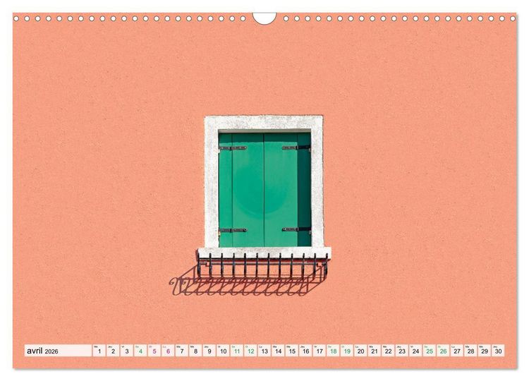 Produktbild: Burano et Minimalisme (Calendrier mural 2026 DIN A3 vertical), CALVENDO calendrier mensuel