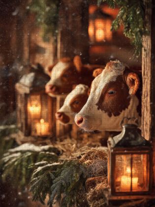 Produktbild: CALVENDO Puzzle Sanftes Licht im Stall und Frieden kehrt ein | 2000 Teile Lege-Gr&ouml;&szlig;e 90x67cm Foto-Puzzle f&uuml;r gl&uuml;ckliche Stunden