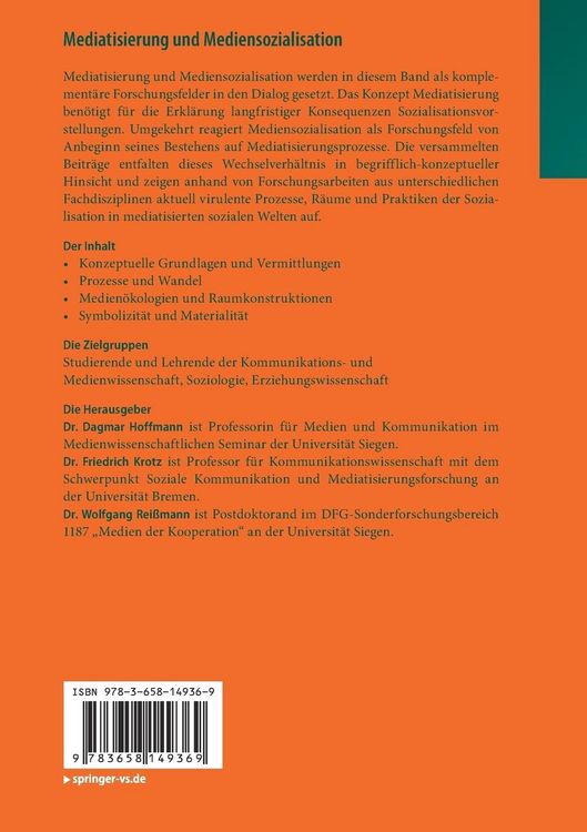 Produktbild: Mediatisierung und Mediensozialisation
