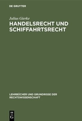 Produktbild: Handelsrecht und Schiffahrtsrecht