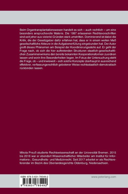 Produktbild: Die T&auml;tigkeit der Koordinierungsstelle nach &sect; 11 Transplantationsgesetz