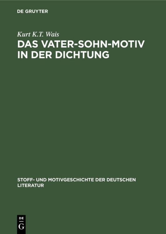 Produktbild: Das Vater-Sohn-Motiv in der Dichtung