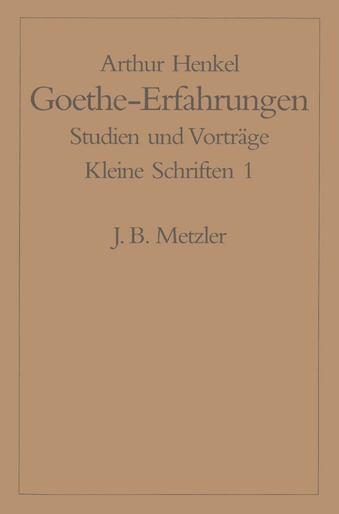 Produktbild: Goethe-Erfahrungen