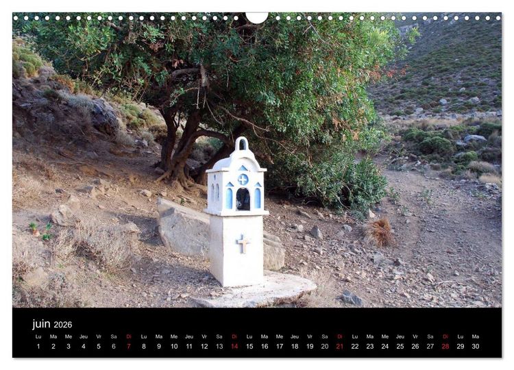 Produktbild: Cr&egrave;te, l'&icirc;le rebelle (Calendrier mural 2026 DIN A3 vertical), CALVENDO calendrier mensuel