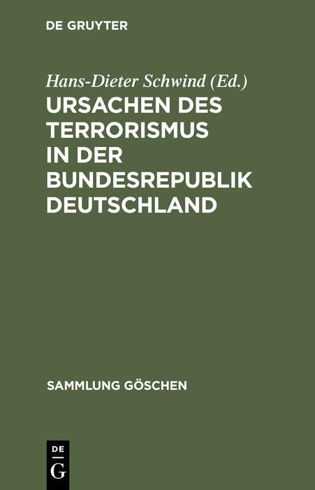 Produktbild: Ursachen des Terrorismus in der Bundesrepublik Deutschland