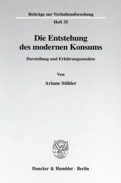 Bild vom Artikel Die Entstehung des modernen Konsums. vom Autor Ariane Stihler