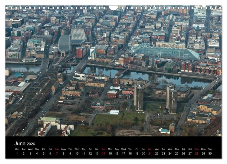 Produktbild: Glasgow from the Air (Wall Calendar 2026 DIN A3 landscape), CALVENDO 12 Month Wall Calendar