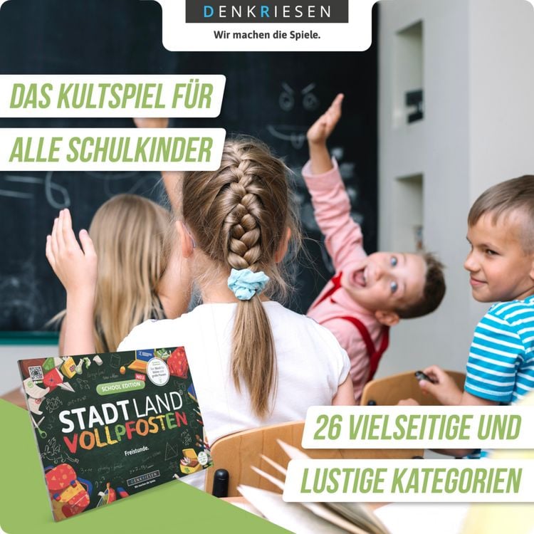 Denkriesen - Stadt Land Vollpfosten® - School Edition - "freistunde." - A4