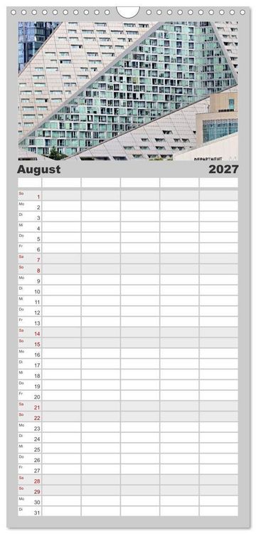 Produktbild: Familienplaner 2027 - NEW YORK visions mit 5 Spalten (Wandkalender, 21 x 45 cm) CALVENDO