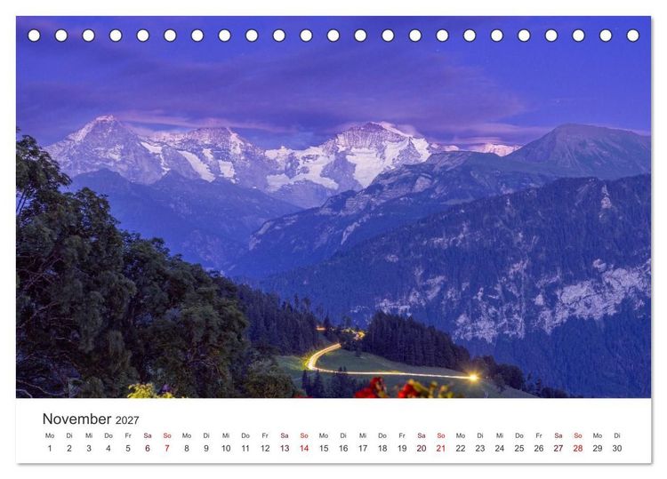 Produktbild: Berner Oberland - Bergwelten (Tischkalender 2027 DIN A5 quer), CALVENDO Monatskalender