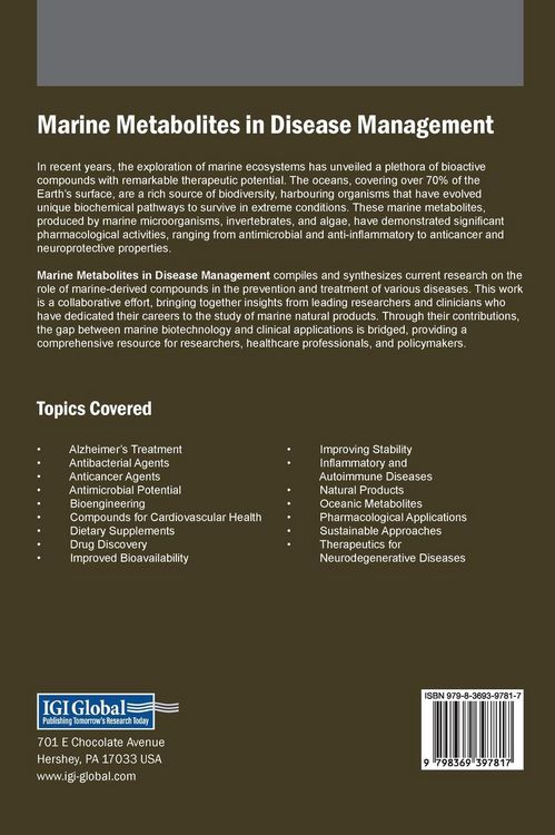 Produktbild: Marine Metabolites in Disease Management, VOL 1
