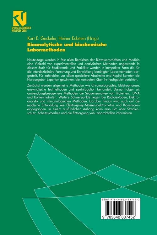Produktbild: Bioanalytische und biochemische Labormethoden