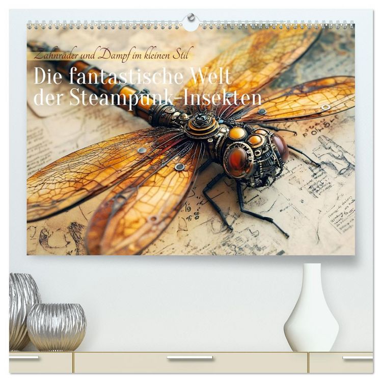 Produktbild: Die fantastische Welt der Steampunk-Insekten (hochwertiger Premium Wandkalender 2026 DIN A2 quer), Kunstdruck in Hochglanz