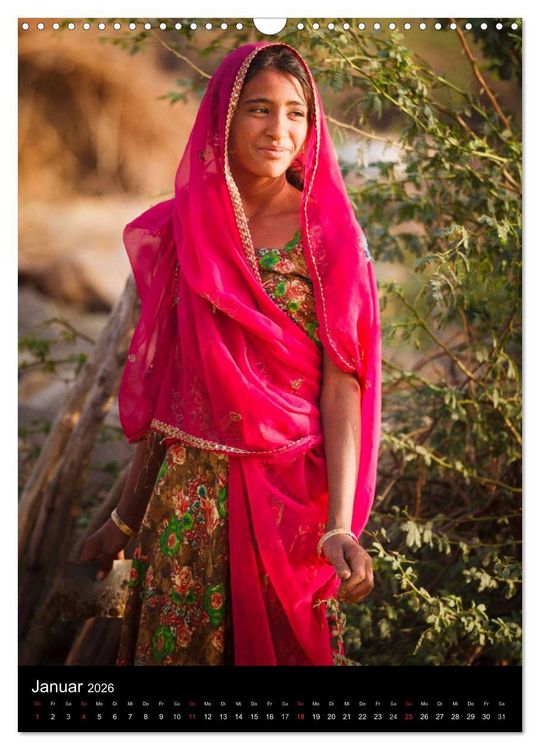 Produktbild: Portraits aus Indien (Wandkalender 2026 DIN A3 hoch), CALVENDO Monatskalender