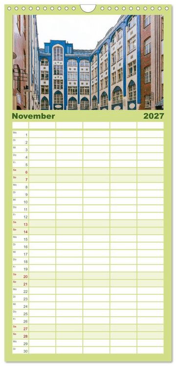 Produktbild: Familienplaner 2027 - Berlin rund ums Jahr mit 5 Spalten (Wandkalender, 21 x 45 cm) CALVENDO