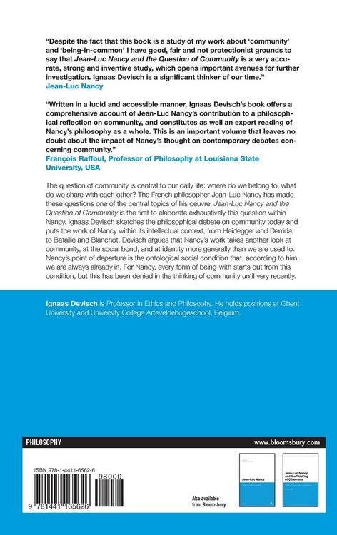 Produktbild: Jean-Luc Nancy and the Question of Community. Ignaas Devisch