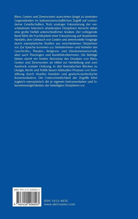 Produktbild: Riten, Gesten, Zeremonien