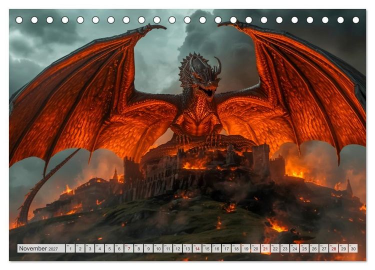 Produktbild: Beowulf &ndash; Die Saga des Drachenbezwingers (Tischkalender 2027 DIN A5 quer), CALVENDO Monatskalender