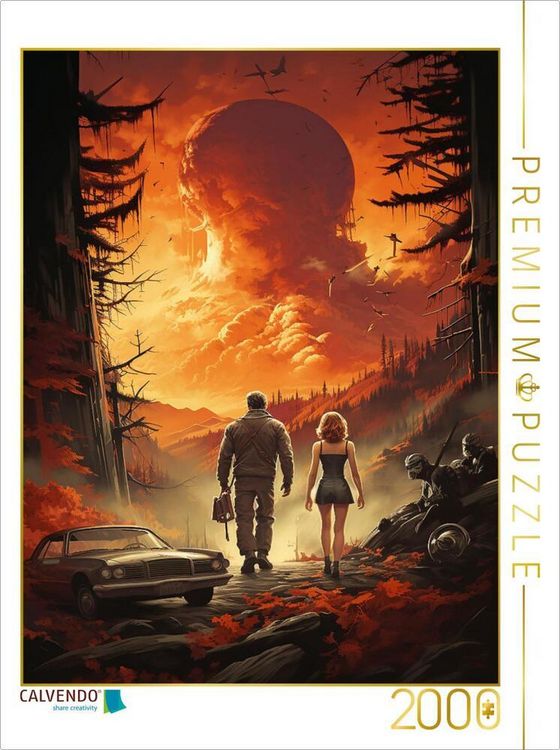 Produktbild: CALVENDO Puzzle F&uuml;rs &Uuml;berleben geboren - historisches Filmplakat zu einem Film, der nie gedreht wurde | 2000 Teile Lege-Gr&ouml;&szlig;e 90x67cm Foto-Puzzle f&uuml;r