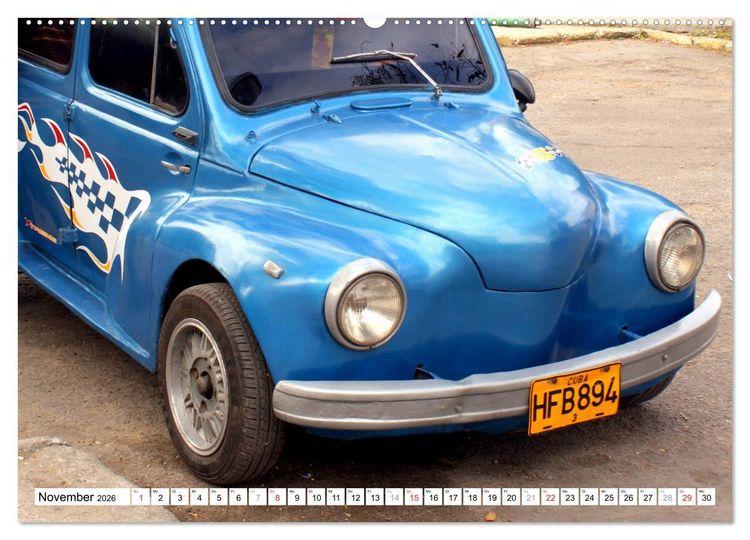Produktbild: RENAULT 4CV - Frankreichs K&auml;fer auf Kuba (hochwertiger Premium Wandkalender 2026 DIN A2 quer), Kunstdruck in Hochglanz
