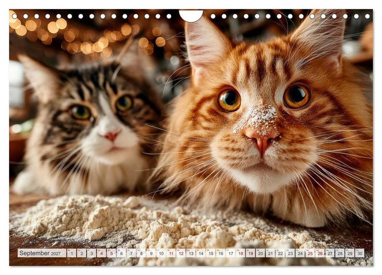 Produktbild: Katzen - Jeder Moment ein Abenteuer (Wandkalender 2027 DIN A4 quer), CALVENDO Monatskalender