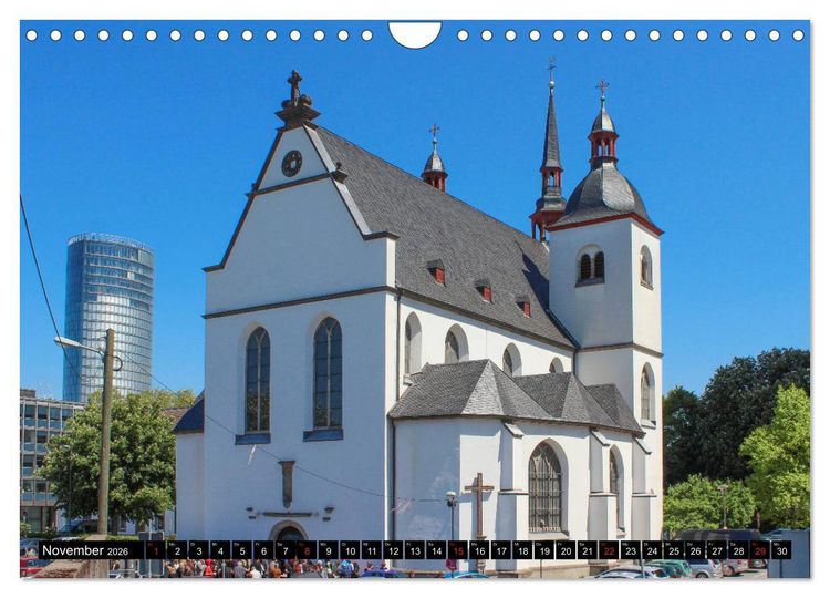 Produktbild: Kirchen in K&ouml;ln - Heilige St&auml;tten und imposante Bauten (Wandkalender 2026 DIN A4 quer), CALVENDO Monatskalender