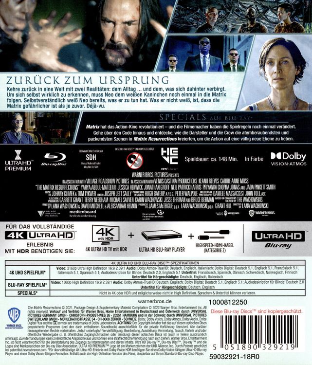 Produktbild: Matrix Resurrections (+ Blu-ray 2D)
