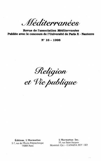 Produktbild: Religion Et Vie Publique