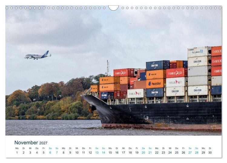 Produktbild: Schiffe gucken im Hamburger Hafen (Wandkalender 2027 DIN A3 quer), CALVENDO Monatskalender