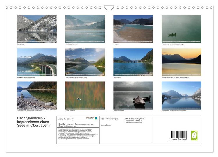 Produktbild: Der Sylvenstein - Impressionen eines Sees in Oberbayern (Wandkalender 2026 DIN A3 quer), CALVENDO Monatskalender