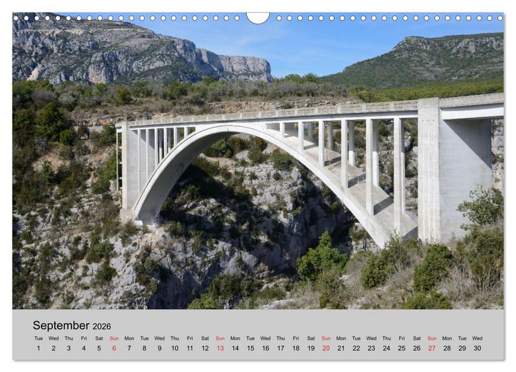 Produktbild: Historic Bridges of Provence (Wall Calendar 2026 DIN A3 landscape), CALVENDO 12 Month Wall Calendar