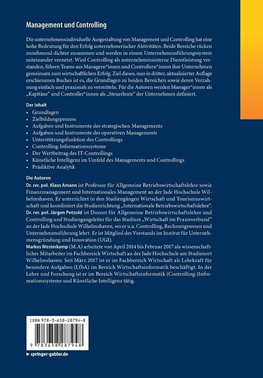 Produktbild: Management und Controlling