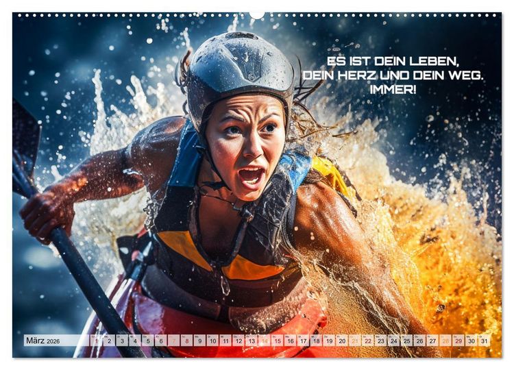 Produktbild: Kajak und Motivation (Wandkalender 2026 DIN A2 quer), CALVENDO Monatskalender