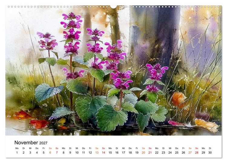 Produktbild: Wildblumen zwischen Moos und Farn (hochwertiger Premium Wandkalender 2027 DIN A2 quer), Kunstdruck in Hochglanz
