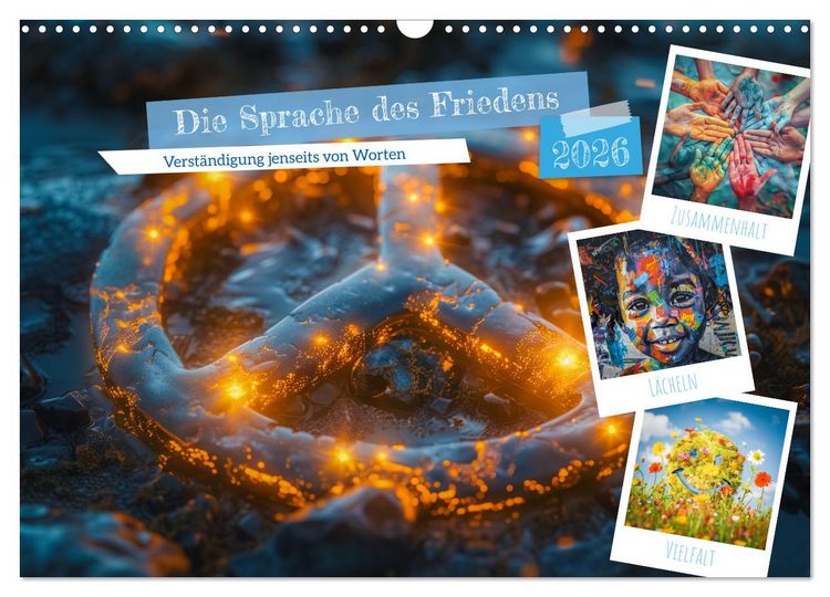 Produktbild: Die Sprache des Friedens (Wandkalender 2026 DIN A3 quer), CALVENDO Monatskalender