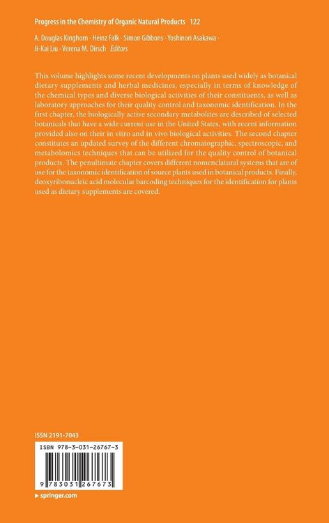 Produktbild: Progress in the Chemistry of Organic Natural Products 122