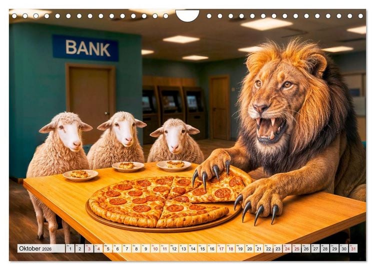 Produktbild: Tierische Redewendungen - Ein Kalender voller Spr&uuml;che und Sprachbilder (Wandkalender 2026 DIN A4 quer), CALVENDO Monatskalender