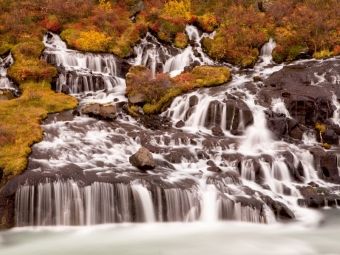 Produktbild: CALVENDO Puzzle Hraunfossar | 1000 Teile Lege-Gr&ouml;&szlig;e 64x48cm Foto-Puzzle f&uuml;r gl&uuml;ckliche Stunden