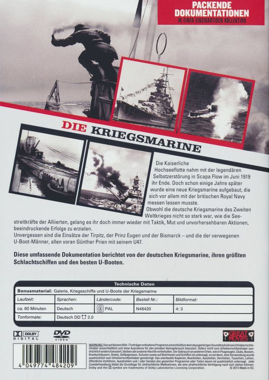 Produktbild: Die deutsche Kriegsmarine - Der Zweite Weltkrieg