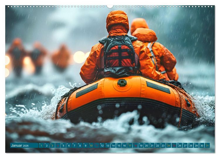 Produktbild: Faszination Wildwasser - Rafting (Wandkalender 2026 DIN A2 quer), CALVENDO Monatskalender