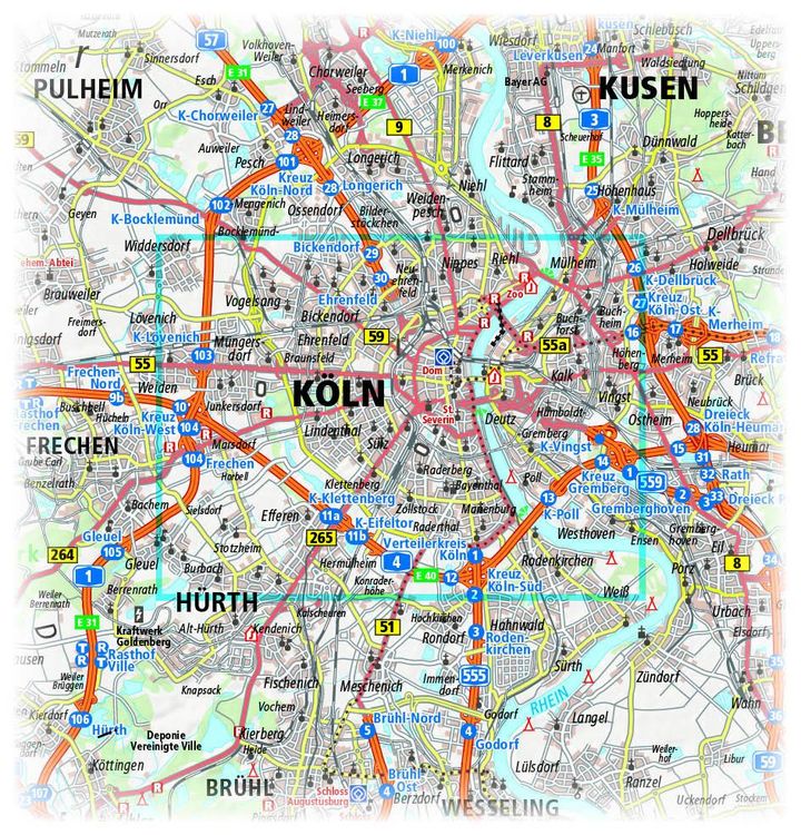 Produktbild: Publicpress Stadtplan Cologne 1:18.000