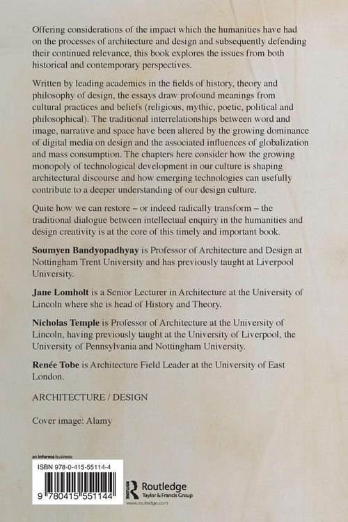 Produktbild: The Humanities in Architectural Design