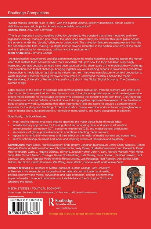 Produktbild: The Routledge Companion to Labor and Media