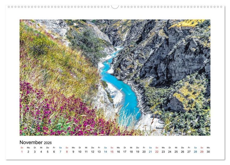 Produktbild: Neuseeland - Von Auckland nach Queenstown (hochwertiger Premium Wandkalender 2026 DIN A2 quer), Kunstdruck in Hochglanz