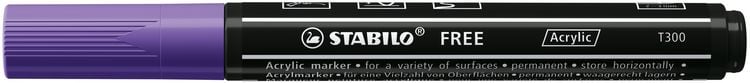 Produktbild: STABILO Acrylmarker, FREE Acrylic T300, Strichbreite 2-3 mm, violett