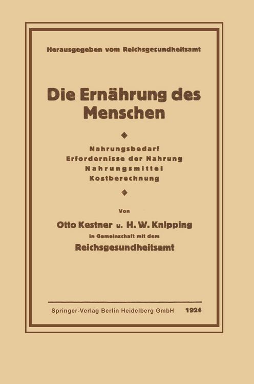 Produktbild: Die Ern&auml;hrung des Menschen