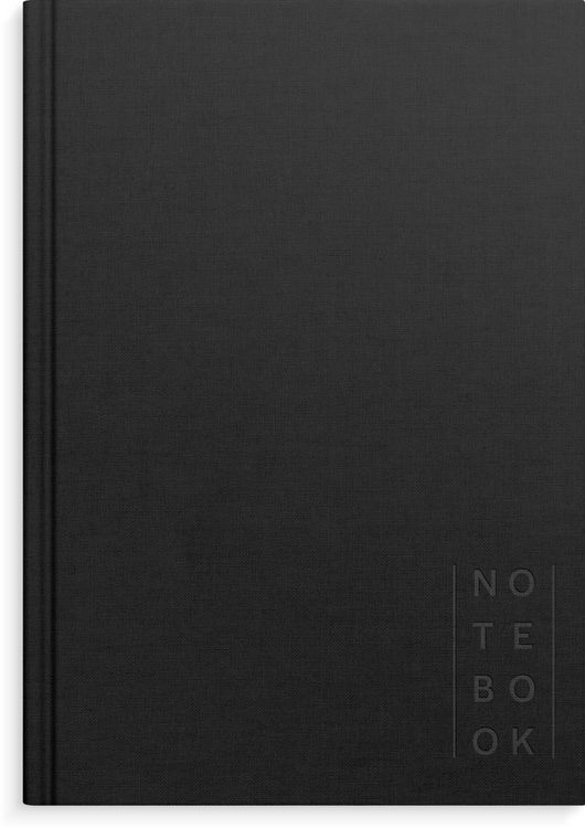 Produktbild: Burde Notizbuch Textil schwarz liniert A5