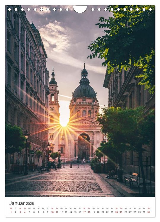 Produktbild: Die sch&ouml;nsten Orte vom Balaton nach Budapest (Wandkalender 2026 DIN A4 hoch), CALVENDO Monatskalender