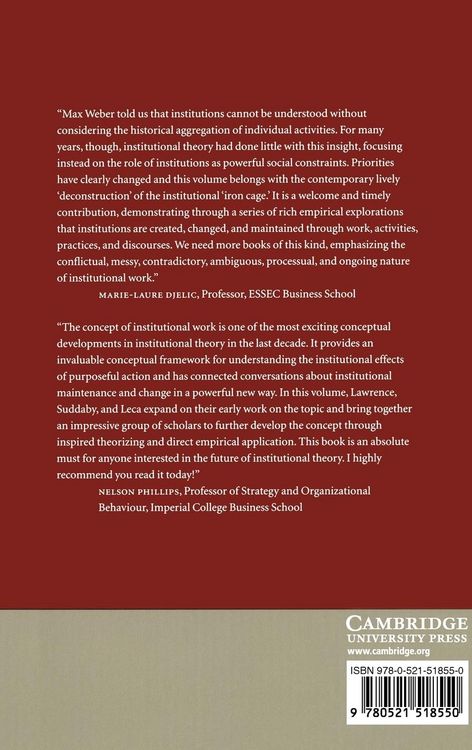 Produktbild: Institutional Work