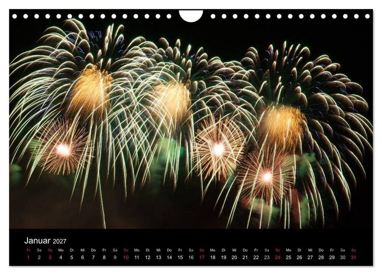 Produktbild: Feuerwerk (Wandkalender 2027 DIN A4 quer), CALVENDO Monatskalender